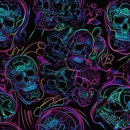 Neon Background Wallpaper - skull neon wallpaper  