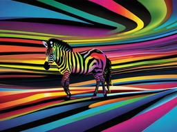 Rainbow Zebra Background  