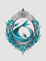 tattoos for a pisces  simple vector color tattoo