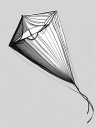 sketch of a kite  minimal rough sketch scribbles,doodles,black and white