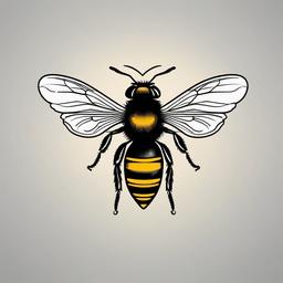 minimalist tiny bee tattoo  vector tattoo design