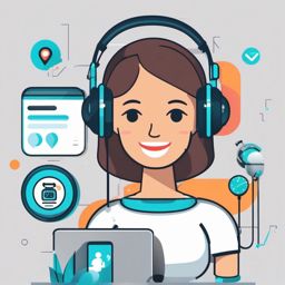 AI-powered Chatbot clipart - AI-powered chatbot for customer support, ,vector color clipart,minimal