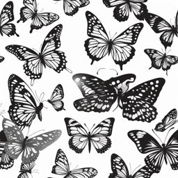 butterfly clipart black and white - capturing the grace of flight. 