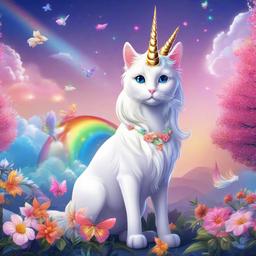 Cat Background Wallpaper - unicorn and cat wallpaper  