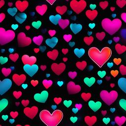 Heart Background Wallpaper - neon hearts wallpaper  