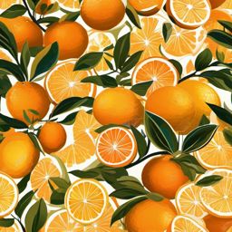 Orange Background - Sunlit Citrus Grove wallpaper, abstract art style, patterns, intricate