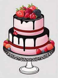 cake clipart - a sweet and delectable cake illustration. 