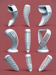 3D Printing Prosthetics clipart - 3D printing prosthetic limbs, ,vector color clipart,minimal