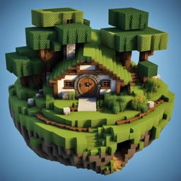 cozy hobbit hole nestled into a grassy hillside - minecraft house design ideas minecraft block style