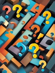 question mark clipart: pondering a puzzling mystery. 