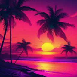 Beach background - neon beach wallpaper  