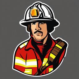 Fireman clipart - fireman with a helmet  vector clipart