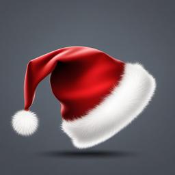 Christmas Hat PNG clipart - Santa hat with a fluffy white brim  