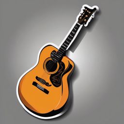 Guitar sticker, Musical , sticker vector art, minimalist design