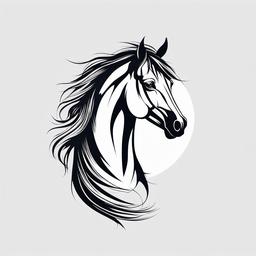 horse images tattoo  simple tattoo,minimalist,white background