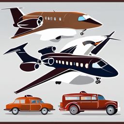 Private Jet Clipart - A private jet for luxurious travel.  transport, color vector clipart, minimal style