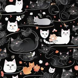 Cat Background Wallpaper - cat background black  