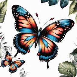 Design butterfly tattoo,Creating a custom butterfly tattoo design. tattoo design, white background