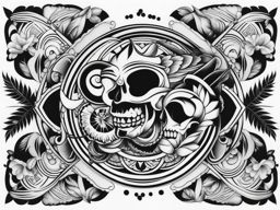 traditional tattoo flash black and white design 