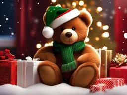 Christmas Teddy Bear Wallpaper  