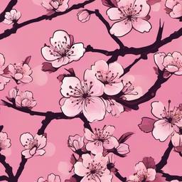 Cherry blossom branch  , vector illustration, clipart