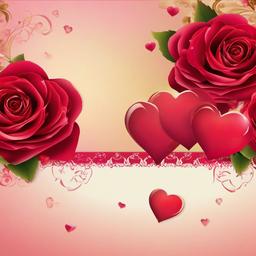 Heart Background Wallpaper - rose and heart background  