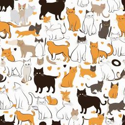 Cat Background Wallpaper - cat and dog white background  