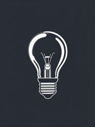 Light Bulb Clipart - Light bulb symbolizing ideas and creativity,  color vector clipart, minimal style