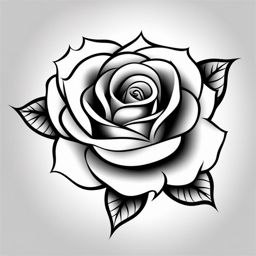 Basic rose tattoo, Classic and straightforward rose tattoo designs. , color tattoo design, clean white background