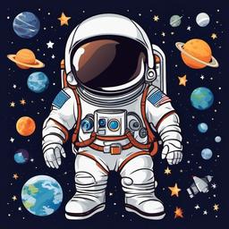 Astronaut clipart - astronaut on a galaxy adventure  clipart