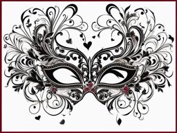 clip art hearts,dancing joyfully at a masquerade ball 