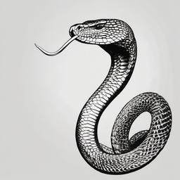 drawing of king cobra  minimal rough scribbles,doodles,black and white