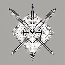arrow tattoo geometric  vector tattoo design