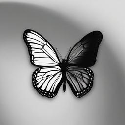 cover up a butterfly tattoo  simple color tattoo,white background,minimal