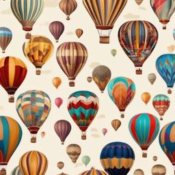 Light Background - Colorful Hot Air Balloons in Cappadocia  wallpaper style, intricate details, patterns, splash art, light colors