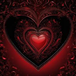 Heart Background Wallpaper - red heart in black background  