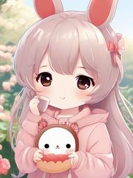 Cute Kawaii Anime Wallpaper - Sweet anime characters in soft shades  ,mobile iphone background wallpaper