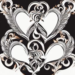 3 heart tattoo, Three hearts united, potent symbol of love, faith, and hope. , tattoo color art, clean white background