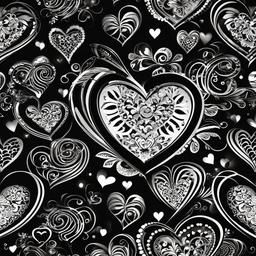 Valentine Background Wallpaper - black and white valentines day wallpaper  