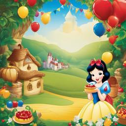 Party Background Wallpaper - background snow white birthday theme  