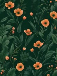 Dark Green Floral Wallpaper  ,mobile iphone background wallpaper