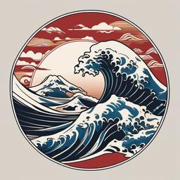 Traditional Japanese Wave Tattoo - Draws from traditional Japanese art, embodying cultural richness and symbolism in the wave motif.  simple tattoo design