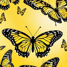 Butterfly Background Wallpaper - butterfly yellow background  