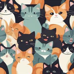 Cat Background Wallpaper - background cute cat cartoon  