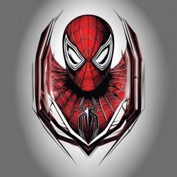 spiderman tattoo minimalist color design 