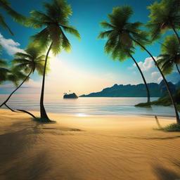 Beach Background Wallpaper - beach trees background  