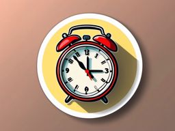 Alarm Clock Emoji Sticker - Wake-up reminder, , sticker vector art, minimalist design