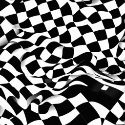 Clipart of a Flag Checkered - Checkered flag for racing and competition,  color vector clipart, minimal style