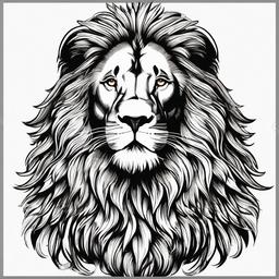 Lion clipart - lion with a majestic mane  