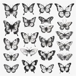 Meaningful small butterfly tattoos,Symbolic and personal small butterfly tattoos. tattoo design, white background